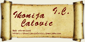 Ikonija Ćalović vizit kartica